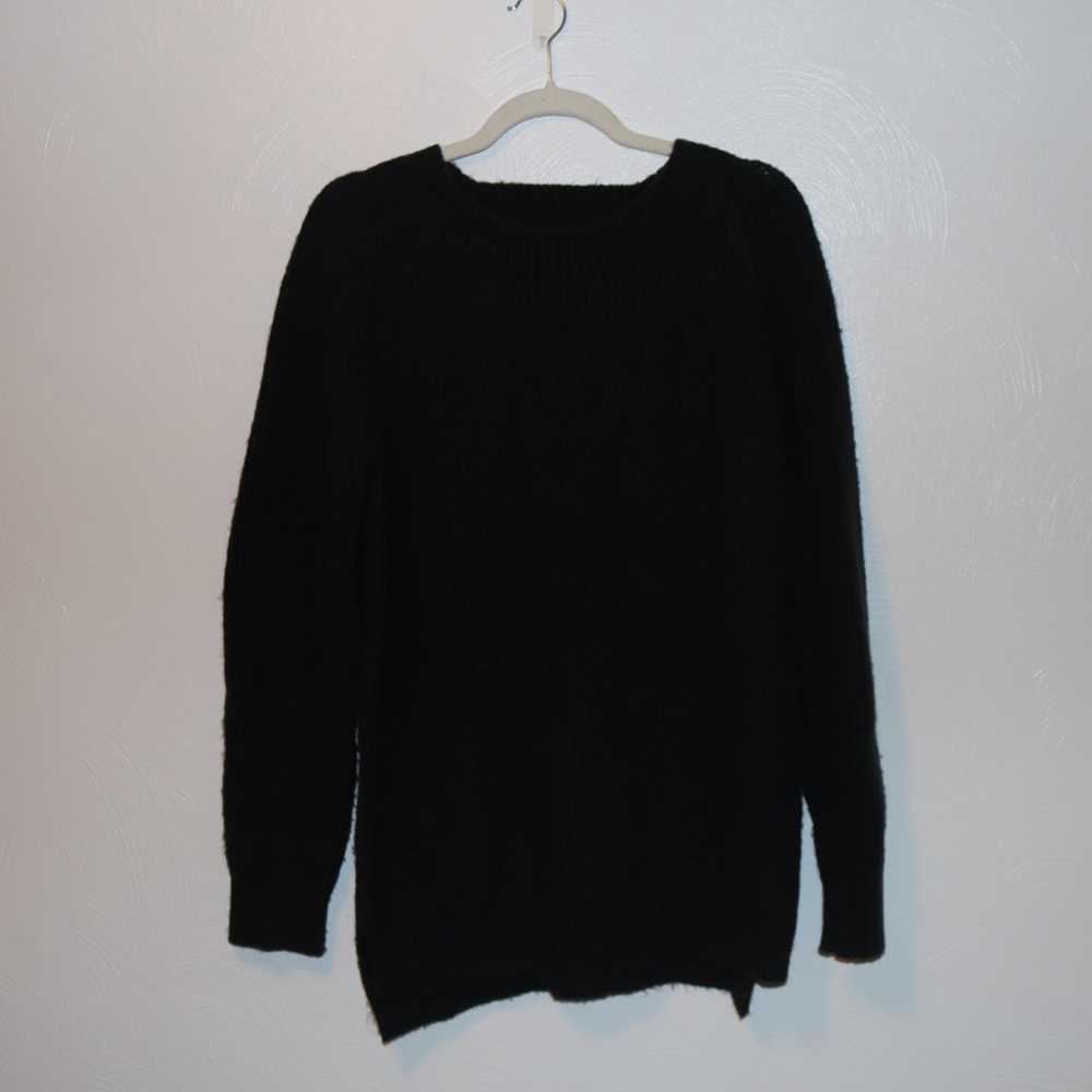 Black Chunky Oversized Sweater